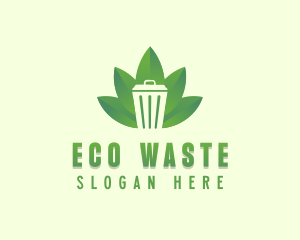 Leaf Trash Garbage logo design