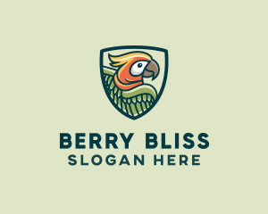 Parrot Bird Shield logo design