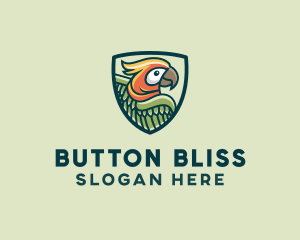 Parrot Bird Shield logo design