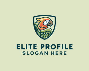 Parrot Bird Shield logo design