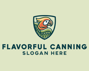 Parrot Bird Shield logo design