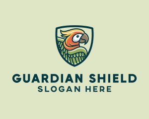 Parrot Bird Shield logo design