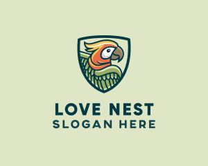 Parrot Bird Shield logo design