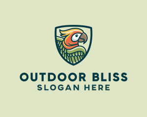 Parrot Bird Shield logo design