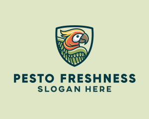 Parrot Bird Shield logo design