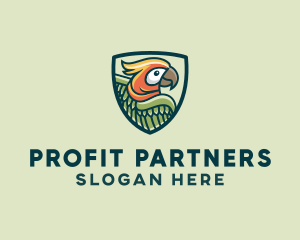 Parrot Bird Shield logo design