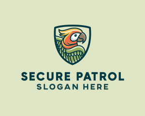 Parrot Bird Shield logo design