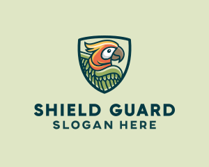 Parrot Bird Shield logo design