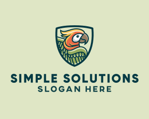 Parrot Bird Shield logo design