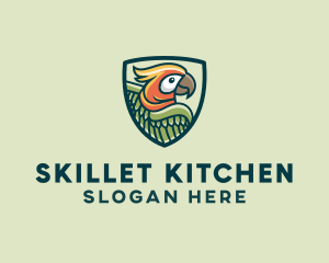 Parrot Bird Shield logo design