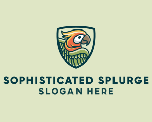 Parrot Bird Shield logo design