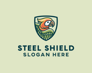 Parrot Bird Shield logo design