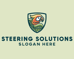 Parrot Bird Shield logo design