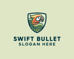 Parrot Bird Shield logo design