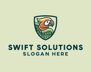 Parrot Bird Shield logo design