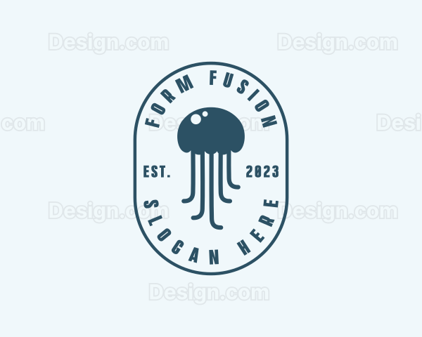 Jellyfish Marine Zoology Logo