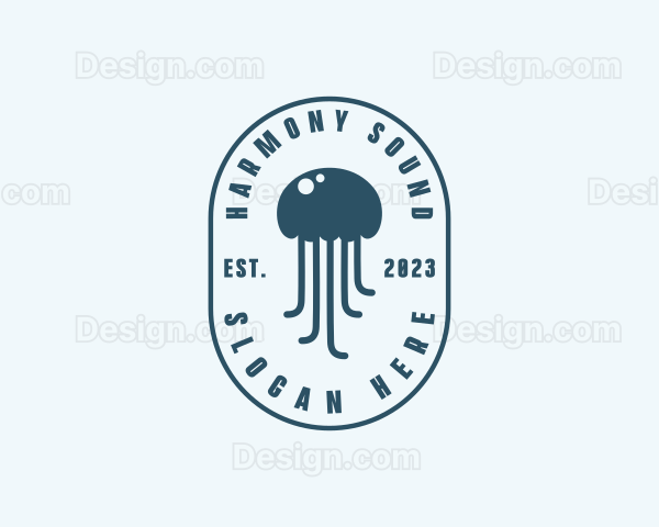 Jellyfish Marine Zoology Logo