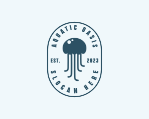 Jellyfish Marine Zoology logo design