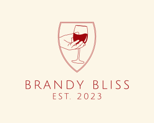 Wine Hand Bar  logo design