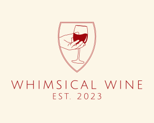 Wine Hand Bar  logo design