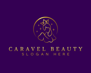 Beauty Queen Crown logo design