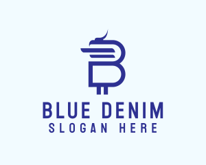 Blue Phoenix Letter B logo design