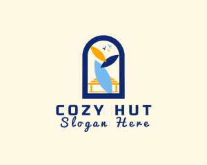 Summer Beach Hut  logo design