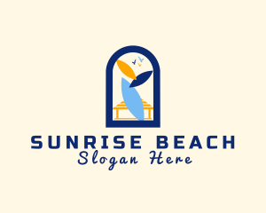 Summer Beach Hut  logo design