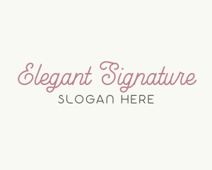 Feminine Cursive Wordmark logo design