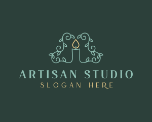 Spa Wellness Candle logo design