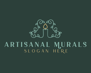 Spa Wellness Candle logo design