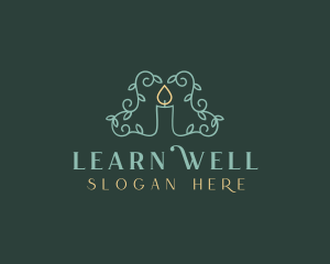 Spa Wellness Candle logo design