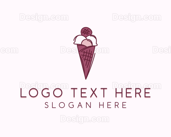 Dessert Ice Cream  Sweets Logo