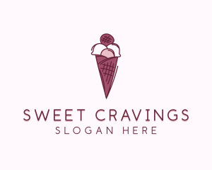 Dessert Ice Cream  Sweets logo design