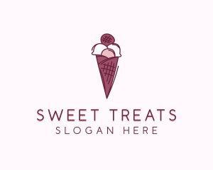 Dessert Ice Cream  Sweets logo design