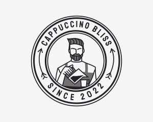 Hipster Barista Coffee Cafe  logo