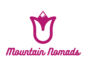 Pink Tulip Mountain logo design