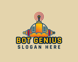 Orange Robot Signal logo design