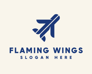 Minimalist Travel Airplane logo design