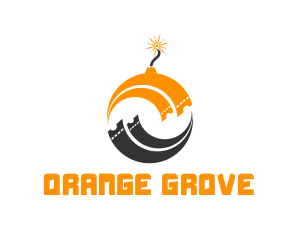 Orange Ticket Bomb logo design