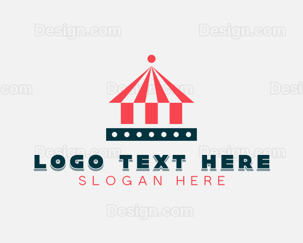 Circus Tent Amusement Park Logo