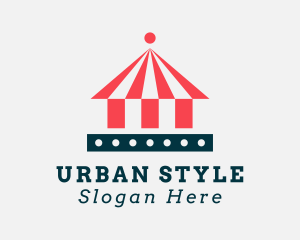 Circus Tent Amusement Park Logo