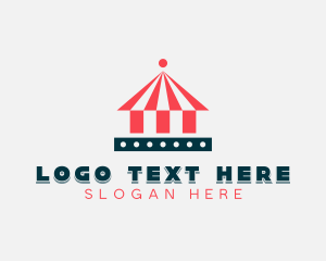 Circus Tent Amusement Park Logo