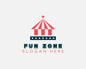 Circus Tent Amusement Park logo design