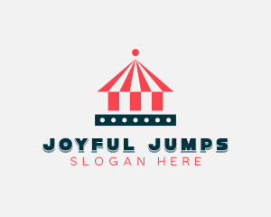 Circus Tent Amusement Park logo design