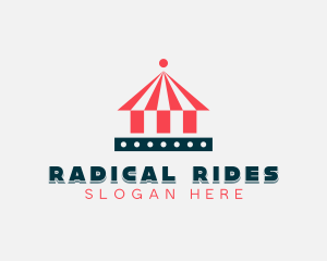 Circus Tent Amusement Park logo design