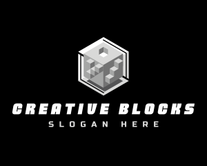 Cube Block Technology logo design