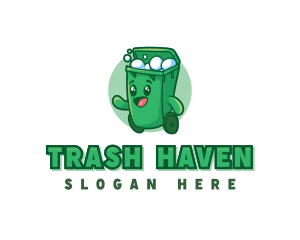 Sanitation Trash Bin logo design