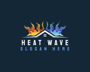 Home Heating Cooling logo design