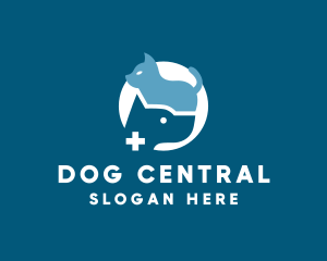 Pet Veterinary Cat Dog  logo design